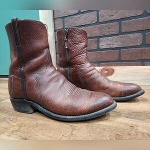 Lucchese Bison Zip Cowboy Boots 10.5E